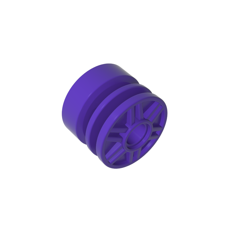 55981 | Wheel 18mm D. x 14mm with Pin Hole, Fake Bolts and Shallow Spokes