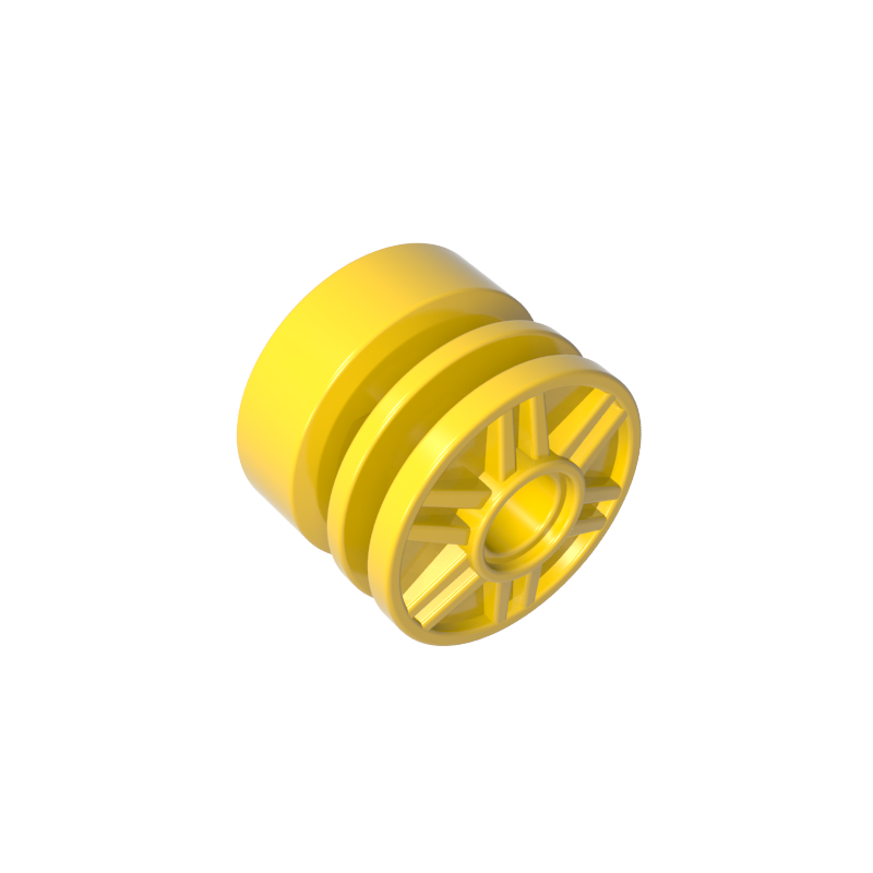 55981 | Wheel 18mm D. x 14mm with Pin Hole, Fake Bolts and Shallow Spokes