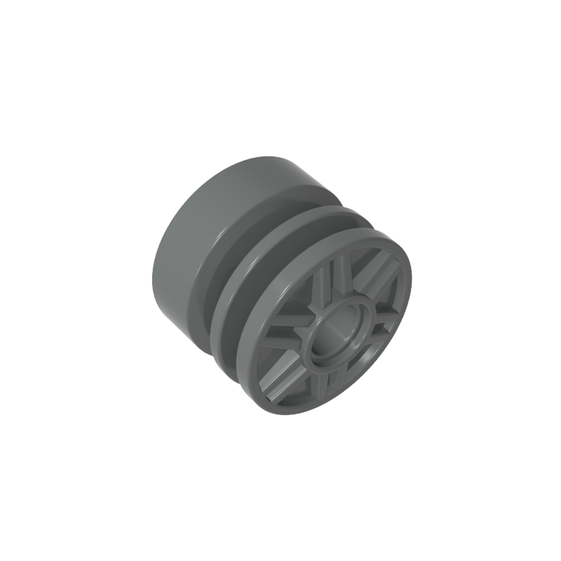 55981 | Wheel 18mm D. x 14mm with Pin Hole, Fake Bolts and Shallow Spokes