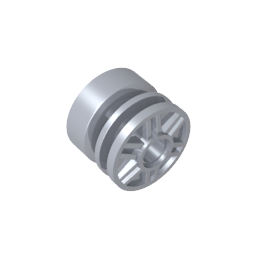55981 | Wheel 18mm D. x 14mm with Pin Hole, Fake Bolts and Shallow Spokes