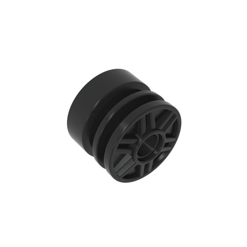 55981 | Wheel 18mm D. x 14mm with Pin Hole, Fake Bolts and Shallow Spokes