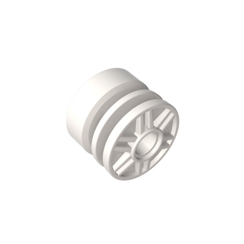 55981 | Wheel 18mm D. x 14mm with Pin Hole, Fake Bolts and Shallow Spokes