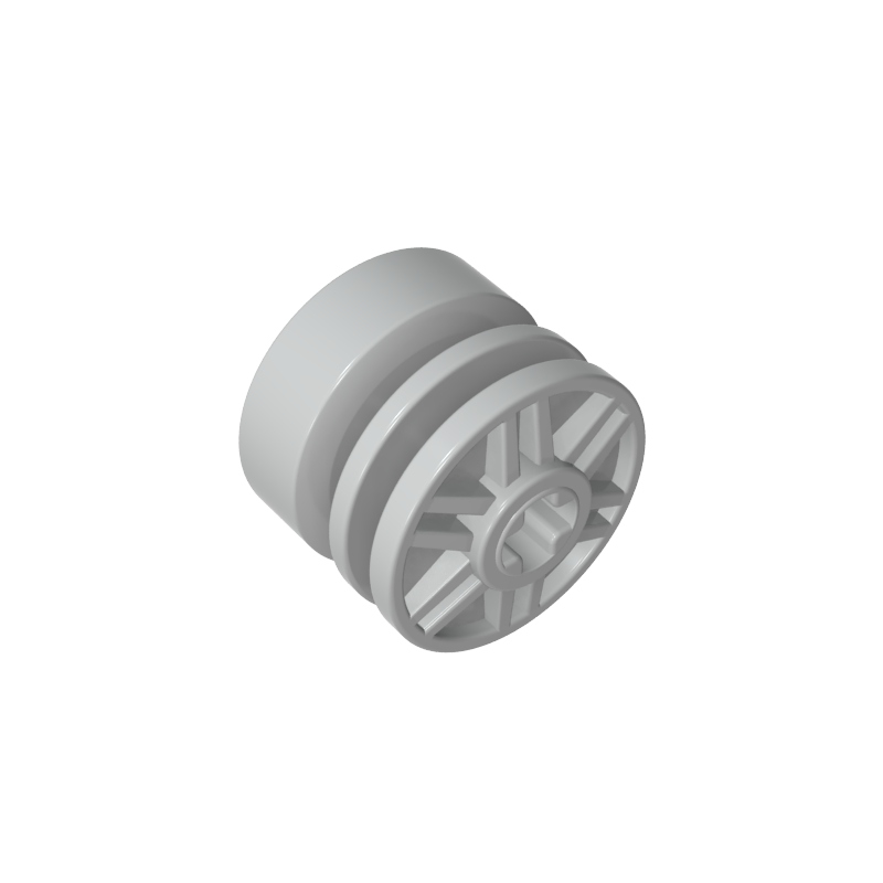 55982 | Wheel 18mm D. x 14mm with Axle Hole, Fake Bolts and Shallow Spokes