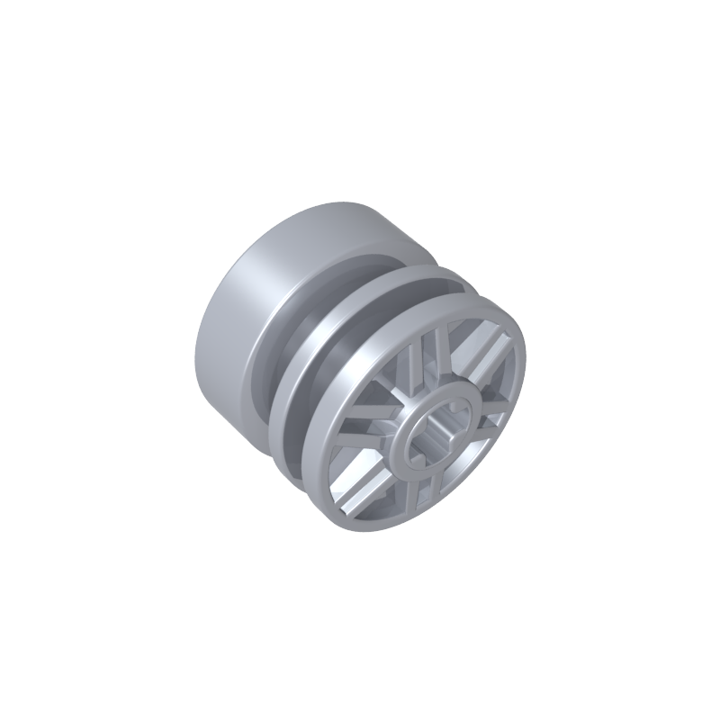 55982 | Wheel 18mm D. x 14mm with Axle Hole, Fake Bolts and Shallow Spokes