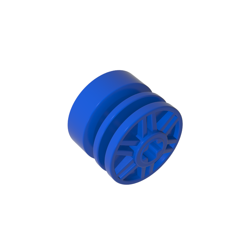 55982 | Wheel 18mm D. x 14mm with Axle Hole, Fake Bolts and Shallow Spokes