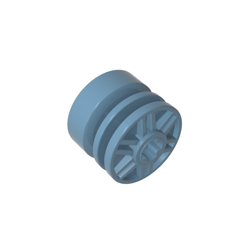 55982 | Wheel 18mm D. x 14mm with Axle Hole, Fake Bolts and Shallow Spokes