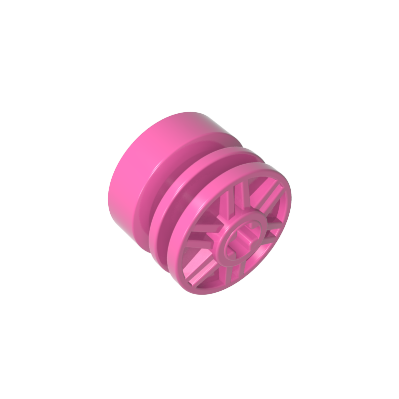55982 | Wheel 18mm D. x 14mm with Axle Hole, Fake Bolts and Shallow Spokes