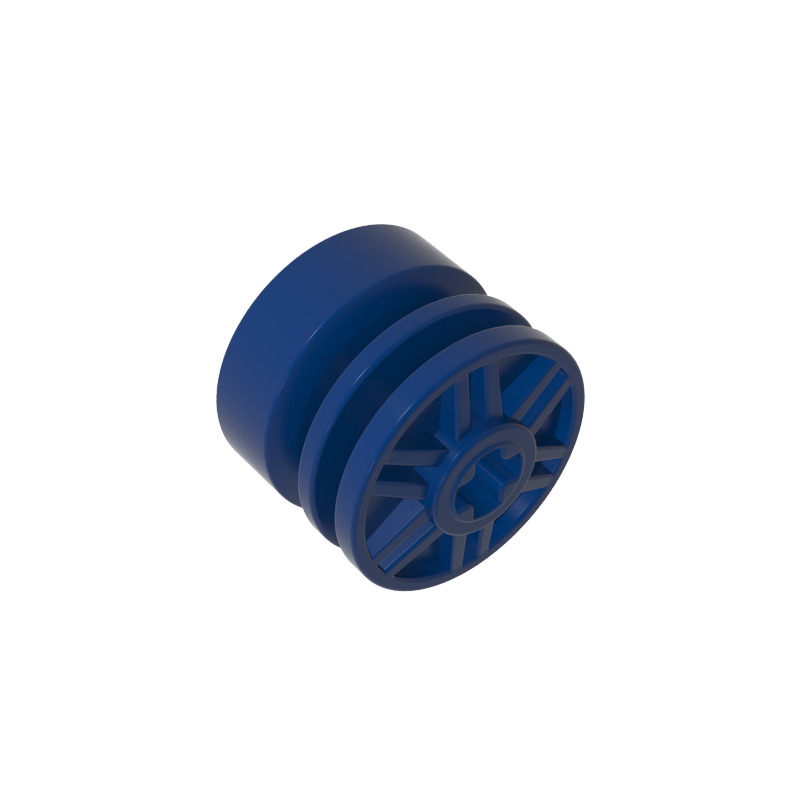 55982 | Wheel 18mm D. x 14mm with Axle Hole, Fake Bolts and Shallow Spokes