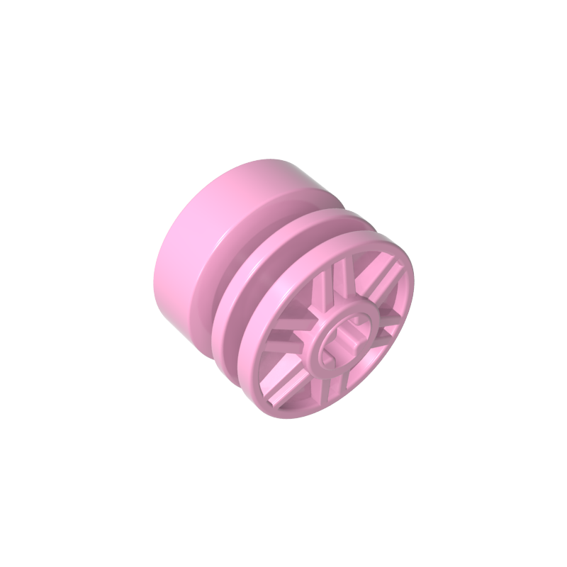55982 | Wheel 18mm D. x 14mm with Axle Hole, Fake Bolts and Shallow Spokes