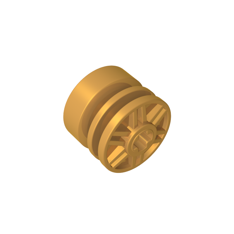 55982 | Wheel 18mm D. x 14mm with Axle Hole, Fake Bolts and Shallow Spokes