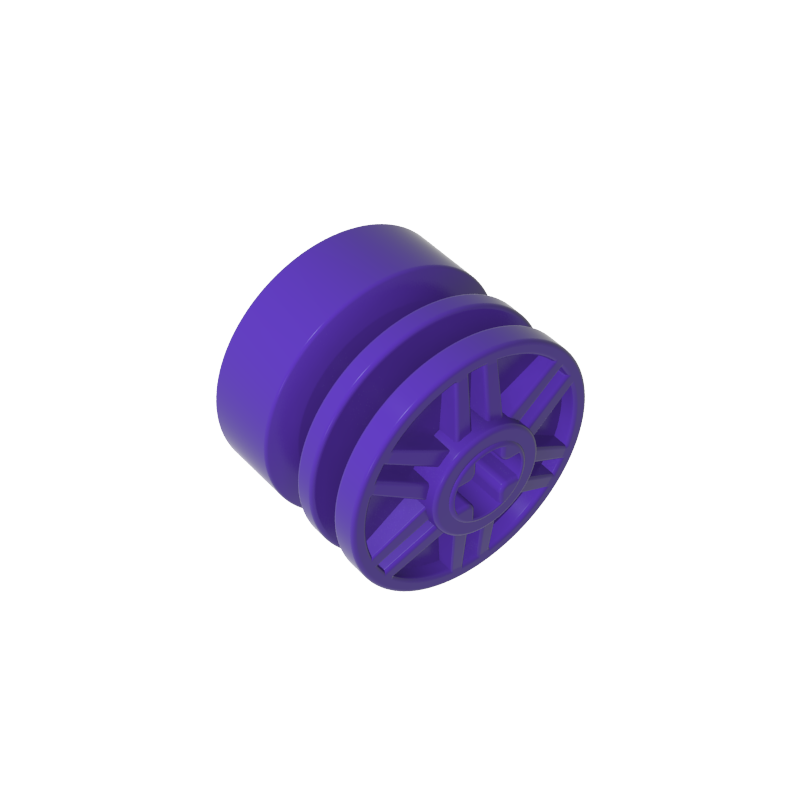 55982 | Wheel 18mm D. x 14mm with Axle Hole, Fake Bolts and Shallow Spokes