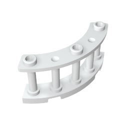 21229 | Fence 4 x 4 x 2 Quarter Round Spindled with 3 Studs