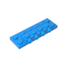 87609 | Plate, Modified 2 x 6 x 2/3 with 4 Studs on Side
