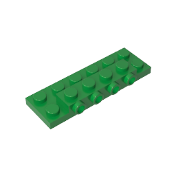 87609 | Plate, Modified 2 x 6 x 2/3 with 4 Studs on Side