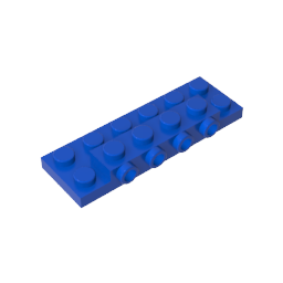 87609 | Plate, Modified 2 x 6 x 2/3 with 4 Studs on Side