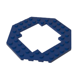 6063 | Plate, Modified 10 x 10 Octagonal with 6 x 6 Open Center