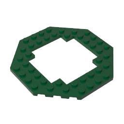 6063 | Plate, Modified 10 x 10 Octagonal with 6 x 6 Open Center
