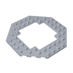 6063 | Plate, Modified 10 x 10 Octagonal with 6 x 6 Open Center
