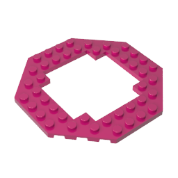 6063 | Plate, Modified 10 x 10 Octagonal with 6 x 6 Open Center