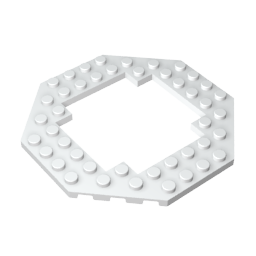 6063 | Plate, Modified 10 x 10 Octagonal with 6 x 6 Open Center