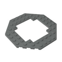 6063 | Plate, Modified 10 x 10 Octagonal with 6 x 6 Open Center