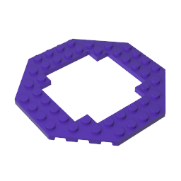 6063 | Plate, Modified 10 x 10 Octagonal with 6 x 6 Open Center