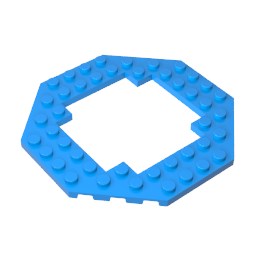 6063 | Plate, Modified 10 x 10 Octagonal with 6 x 6 Open Center