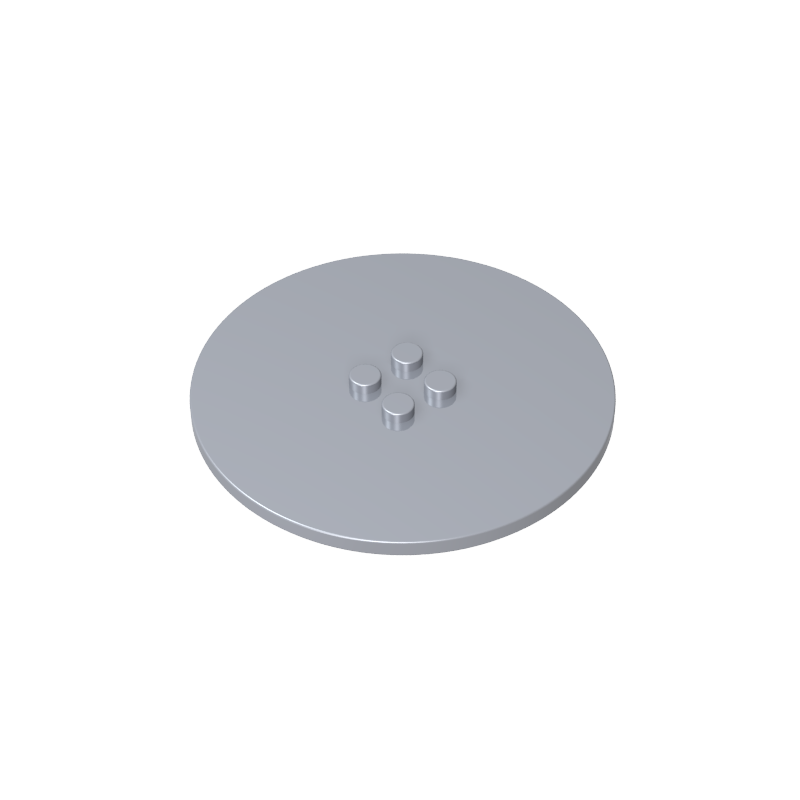 6177 | Tile, Round 8 x 8 with 4 Studs in Center