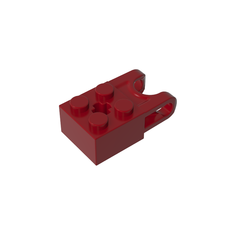 67696 | Technical Brick Modified 2 x 2 with Ball Socket and Axle Hole - Angled Forks with Round Ends and Open Sides