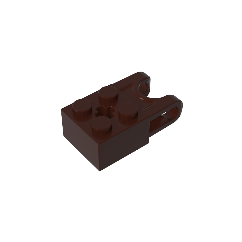 67696 | Technical Brick Modified 2 x 2 with Ball Socket and Axle Hole - Angled Forks with Round Ends and Open Sides