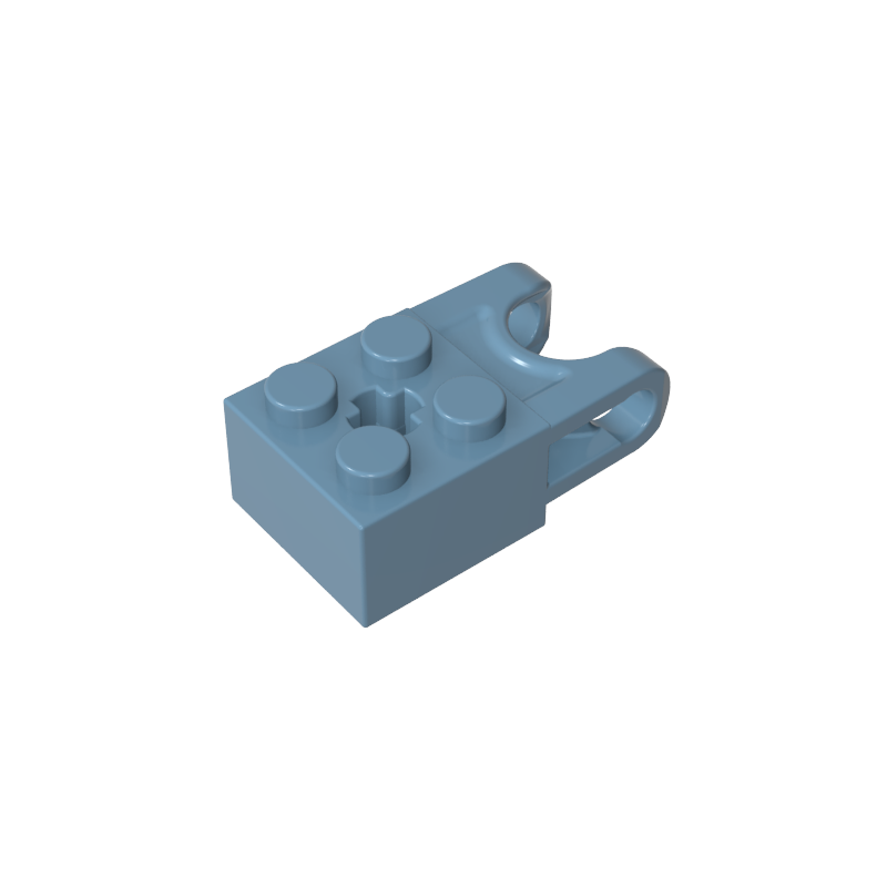 67696 | Technical Brick Modified 2 x 2 with Ball Socket and Axle Hole - Angled Forks with Round Ends and Open Sides