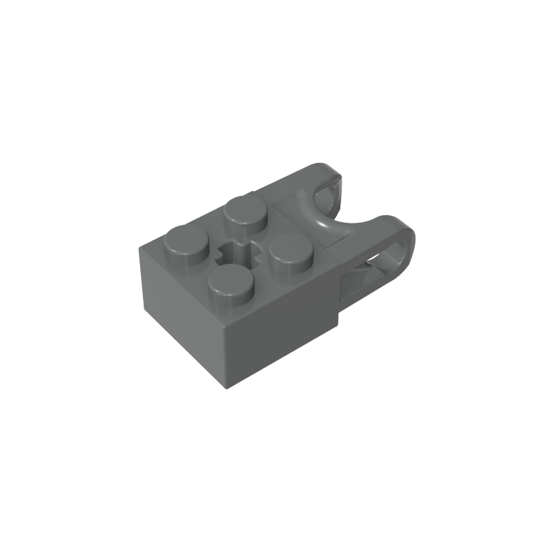 67696 | Technical Brick Modified 2 x 2 with Ball Socket and Axle Hole - Angled Forks with Round Ends and Open Sides