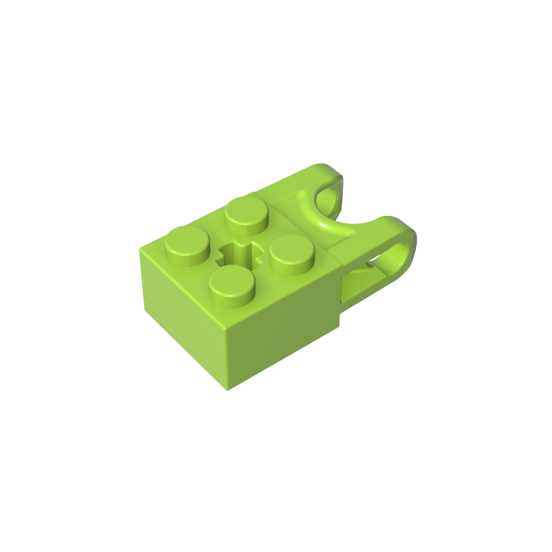 67696 | Technical Brick Modified 2 x 2 with Ball Socket and Axle Hole - Angled Forks with Round Ends and Open Sides