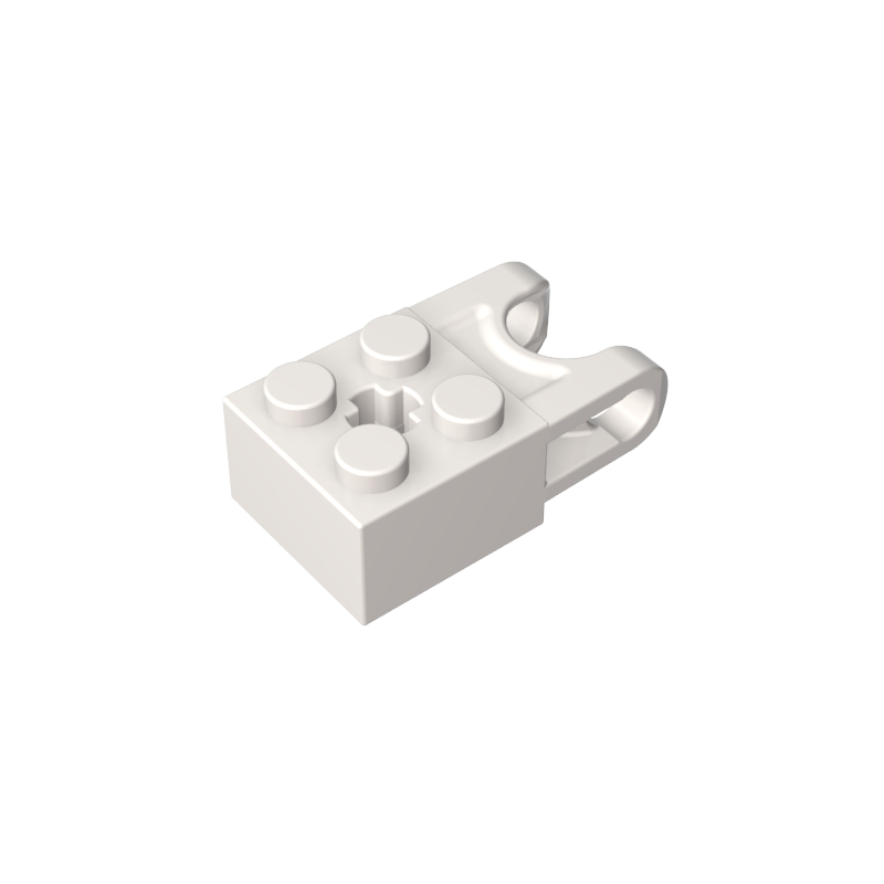 67696 | Technical Brick Modified 2 x 2 with Ball Socket and Axle Hole - Angled Forks with Round Ends and Open Sides