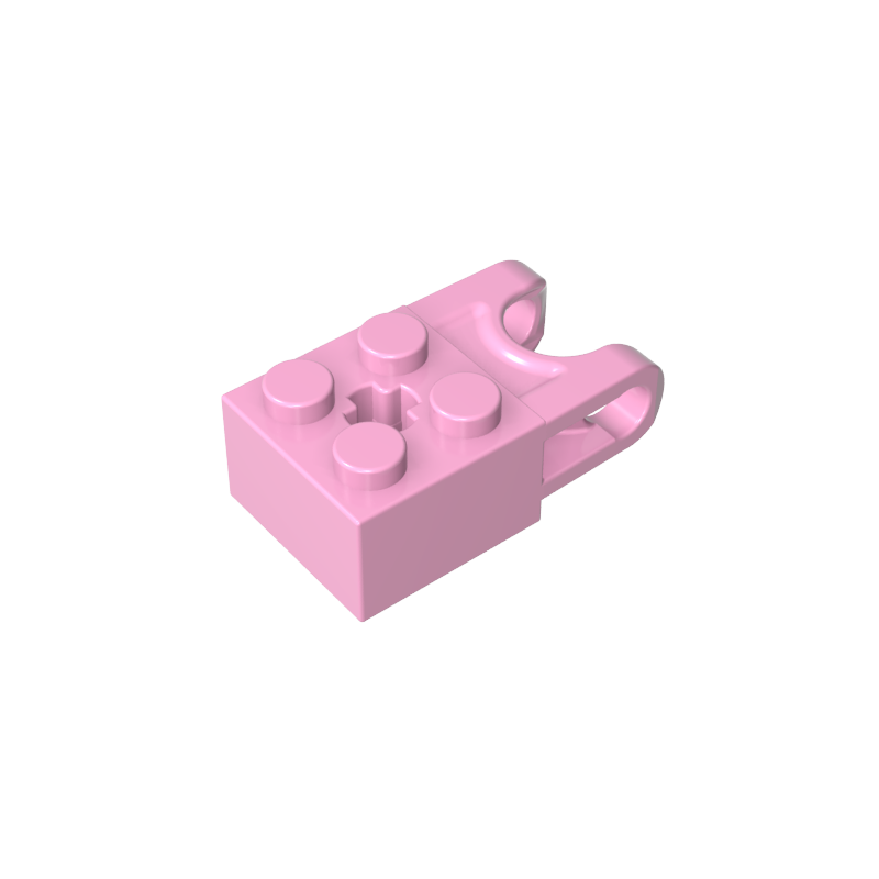 67696 | Technical Brick Modified 2 x 2 with Ball Socket and Axle Hole - Angled Forks with Round Ends and Open Sides