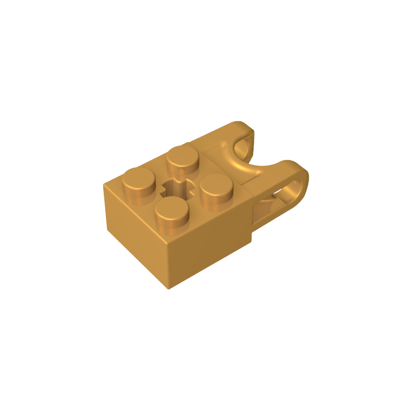 67696 | Technical Brick Modified 2 x 2 with Ball Socket and Axle Hole - Angled Forks with Round Ends and Open Sides