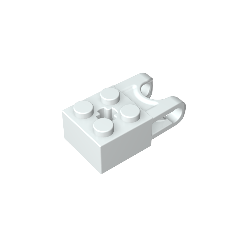 67696 | Technical Brick Modified 2 x 2 with Ball Socket and Axle Hole - Angled Forks with Round Ends and Open Sides