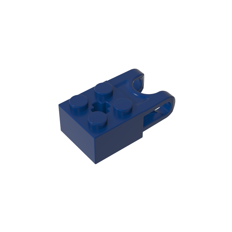 67696 | Technical Brick Modified 2 x 2 with Ball Socket and Axle Hole - Angled Forks with Round Ends and Open Sides