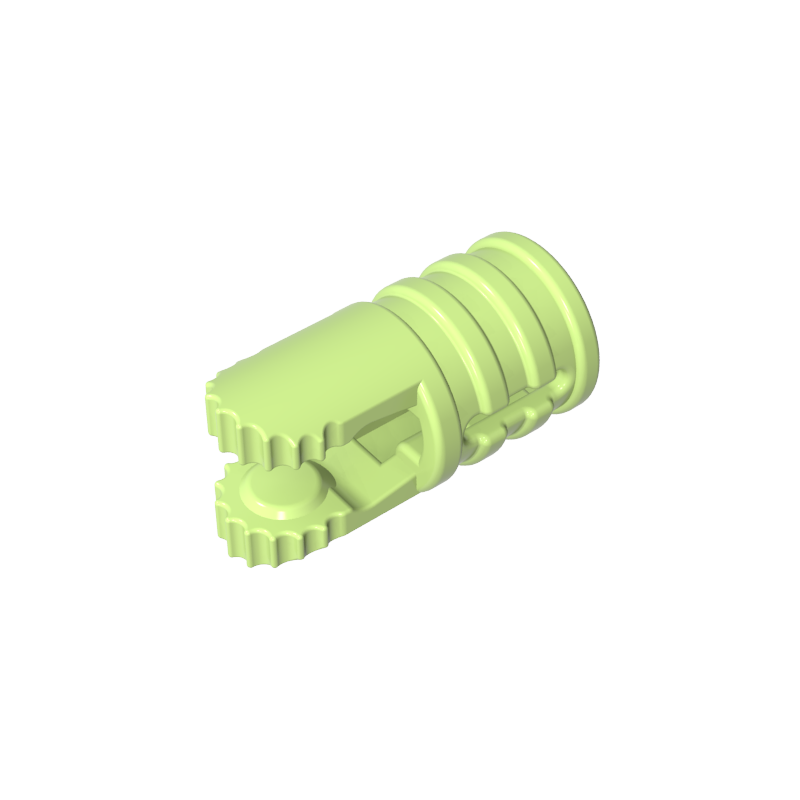 30553 | Hinge Cylinder 1 x 2 Locking with 2 Fingers and Axle Hole on Ends with Slots