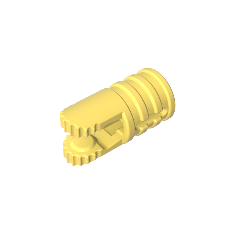 30553 | Hinge Cylinder 1 x 2 Locking with 2 Fingers and Axle Hole on Ends with Slots