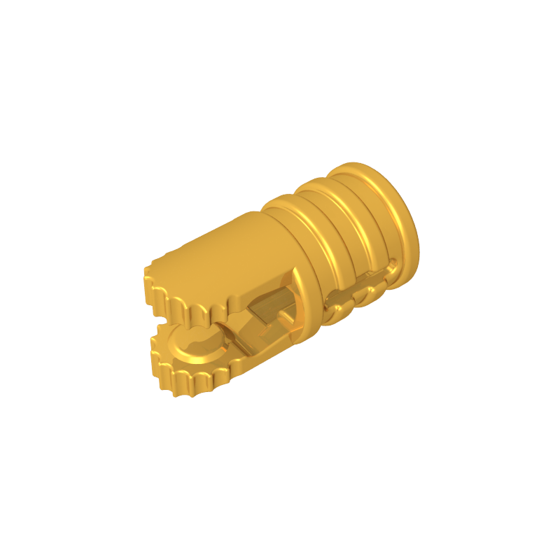 30553 | Hinge Cylinder 1 x 2 Locking with 2 Fingers and Axle Hole on Ends with Slots