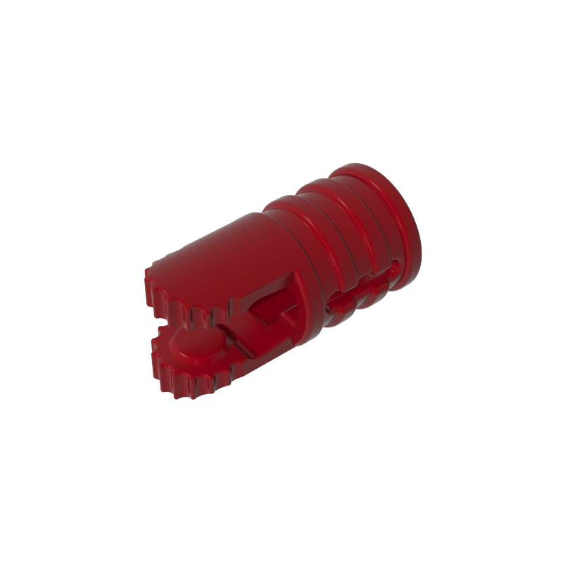 30553 | Hinge Cylinder 1 x 2 Locking with 2 Fingers and Axle Hole on Ends with Slots