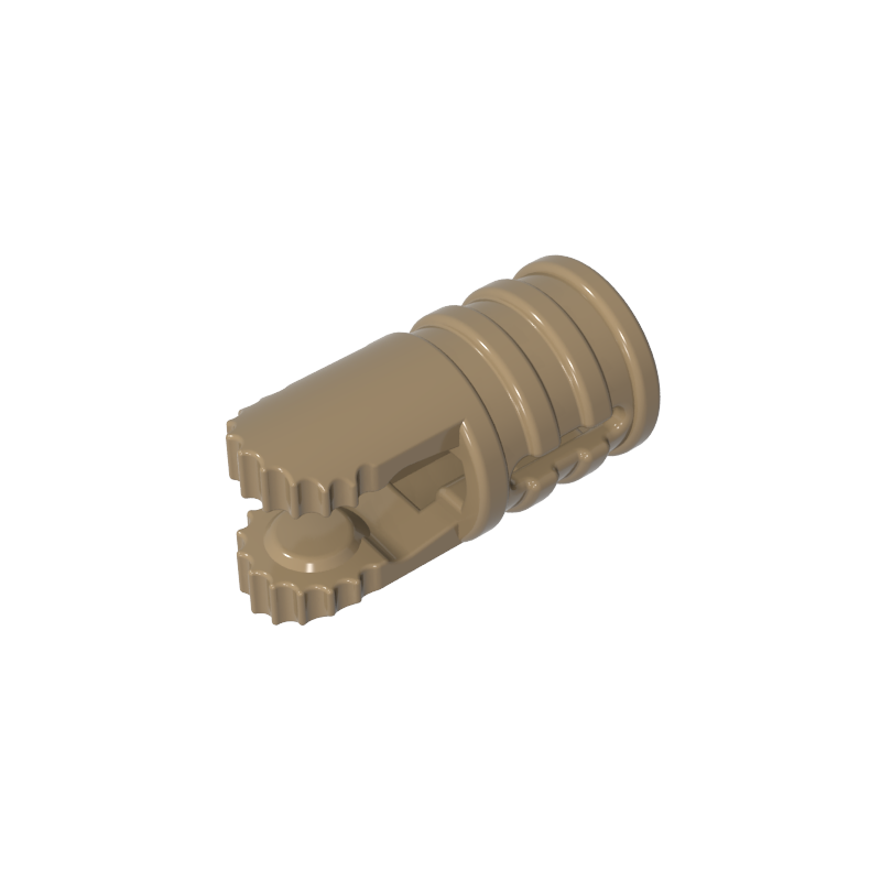 30553 | Hinge Cylinder 1 x 2 Locking with 2 Fingers and Axle Hole on Ends with Slots