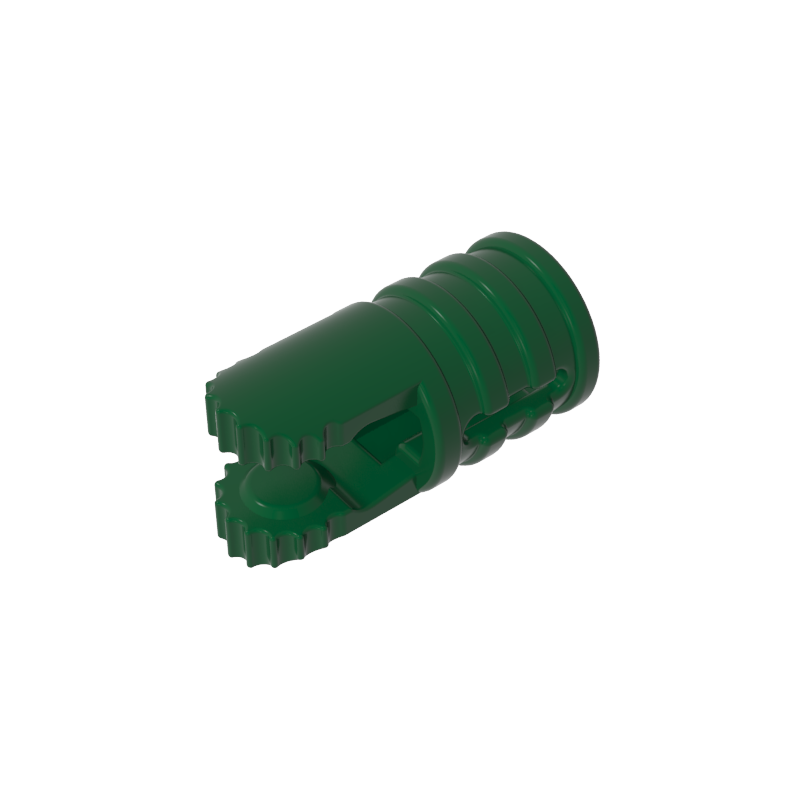 30553 | Hinge Cylinder 1 x 2 Locking with 2 Fingers and Axle Hole on Ends with Slots