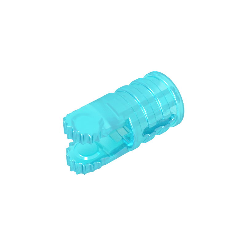 30553 | Hinge Cylinder 1 x 2 Locking with 2 Fingers and Axle Hole on Ends with Slots