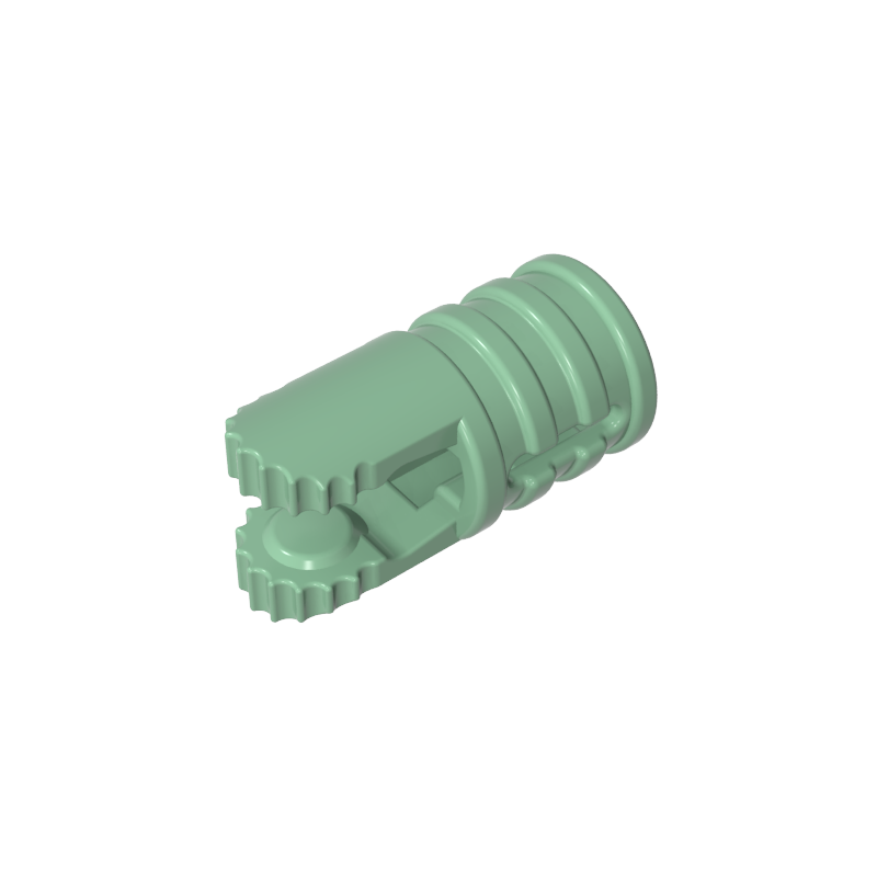 30553 | Hinge Cylinder 1 x 2 Locking with 2 Fingers and Axle Hole on Ends with Slots