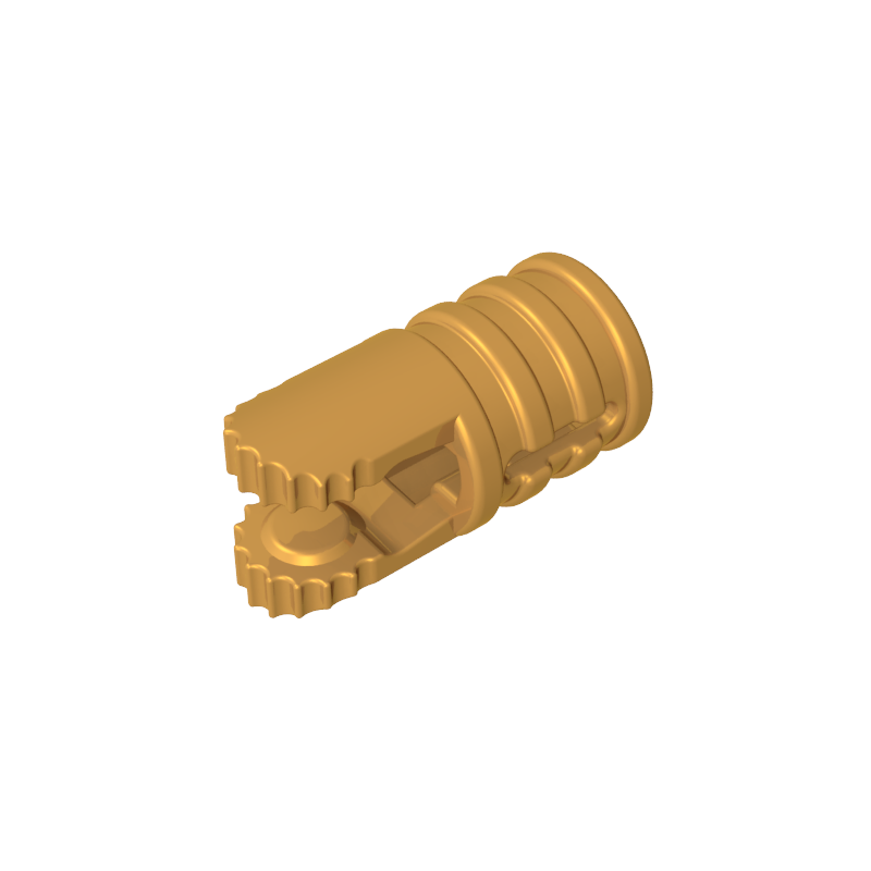 30553 | Hinge Cylinder 1 x 2 Locking with 2 Fingers and Axle Hole on Ends with Slots