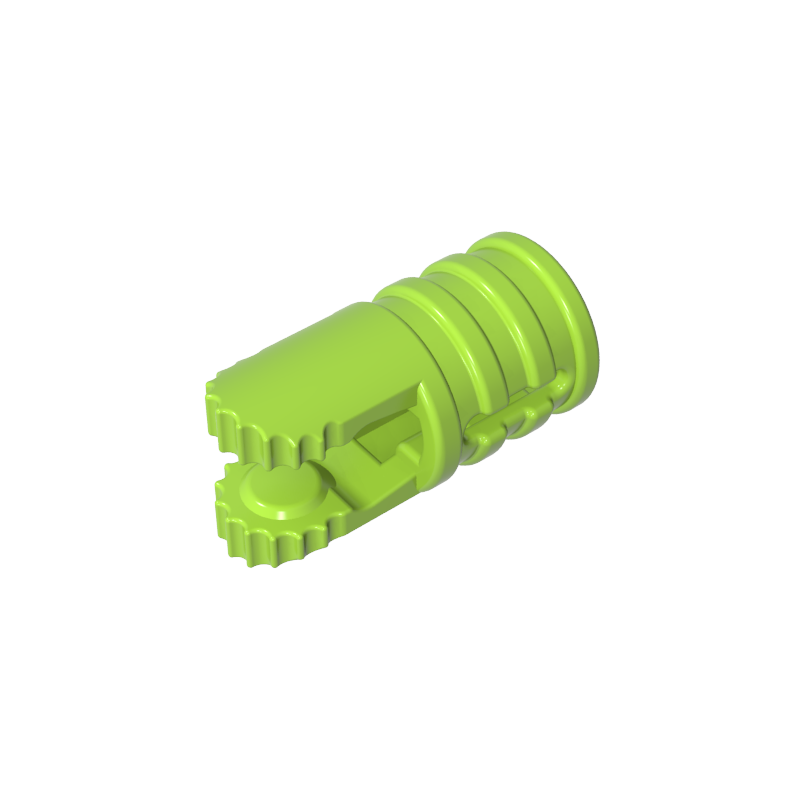 30553 | Hinge Cylinder 1 x 2 Locking with 2 Fingers and Axle Hole on Ends with Slots