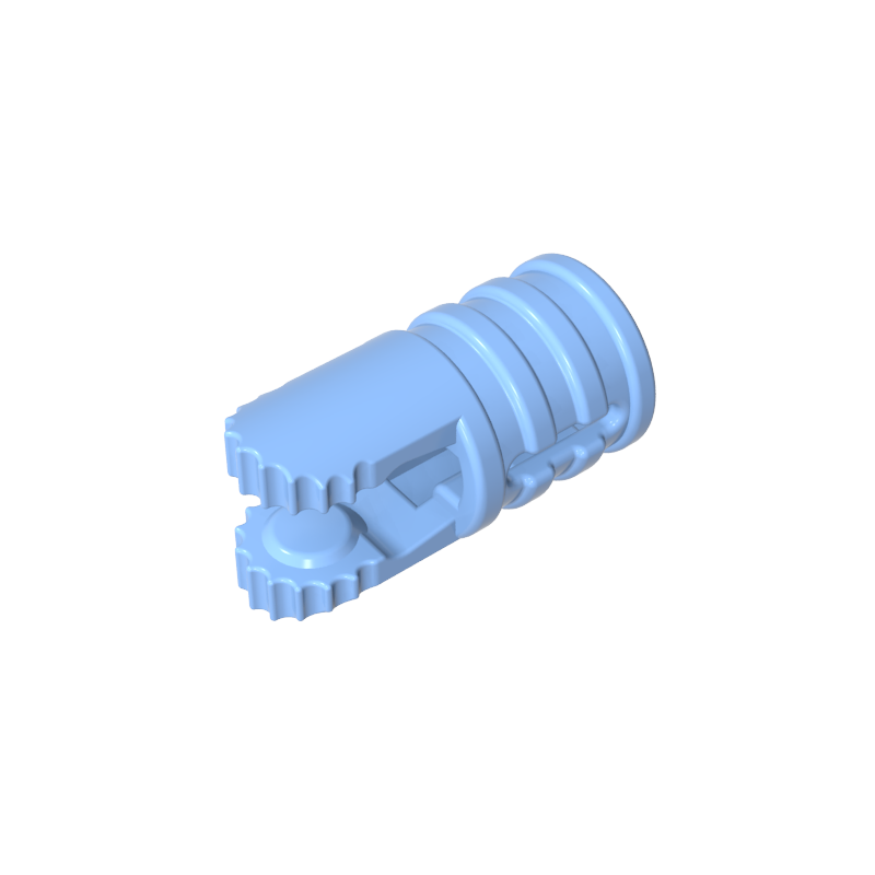 30553 | Hinge Cylinder 1 x 2 Locking with 2 Fingers and Axle Hole on Ends with Slots