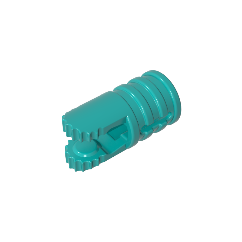 30553 | Hinge Cylinder 1 x 2 Locking with 2 Fingers and Axle Hole on Ends with Slots